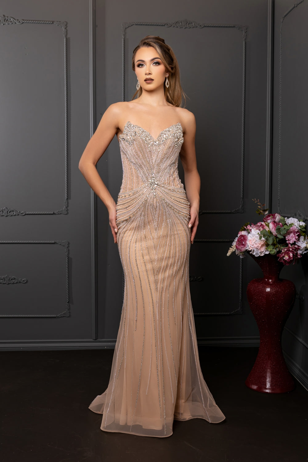 Vestido de Prom Royal Queen RQ8258 - CHAMPAGNE