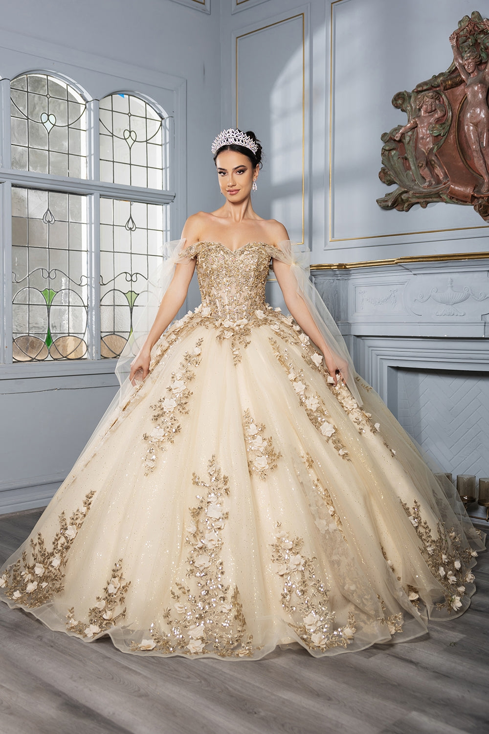 Vestido de XV Años Layla K LK280 - CHAMPAGNE/GOLD
