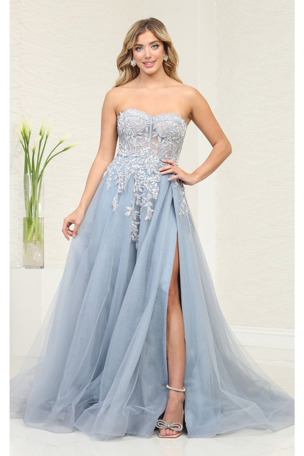 Vestido de Prom Royal Queen RQ8135 - DUSTY BLUE