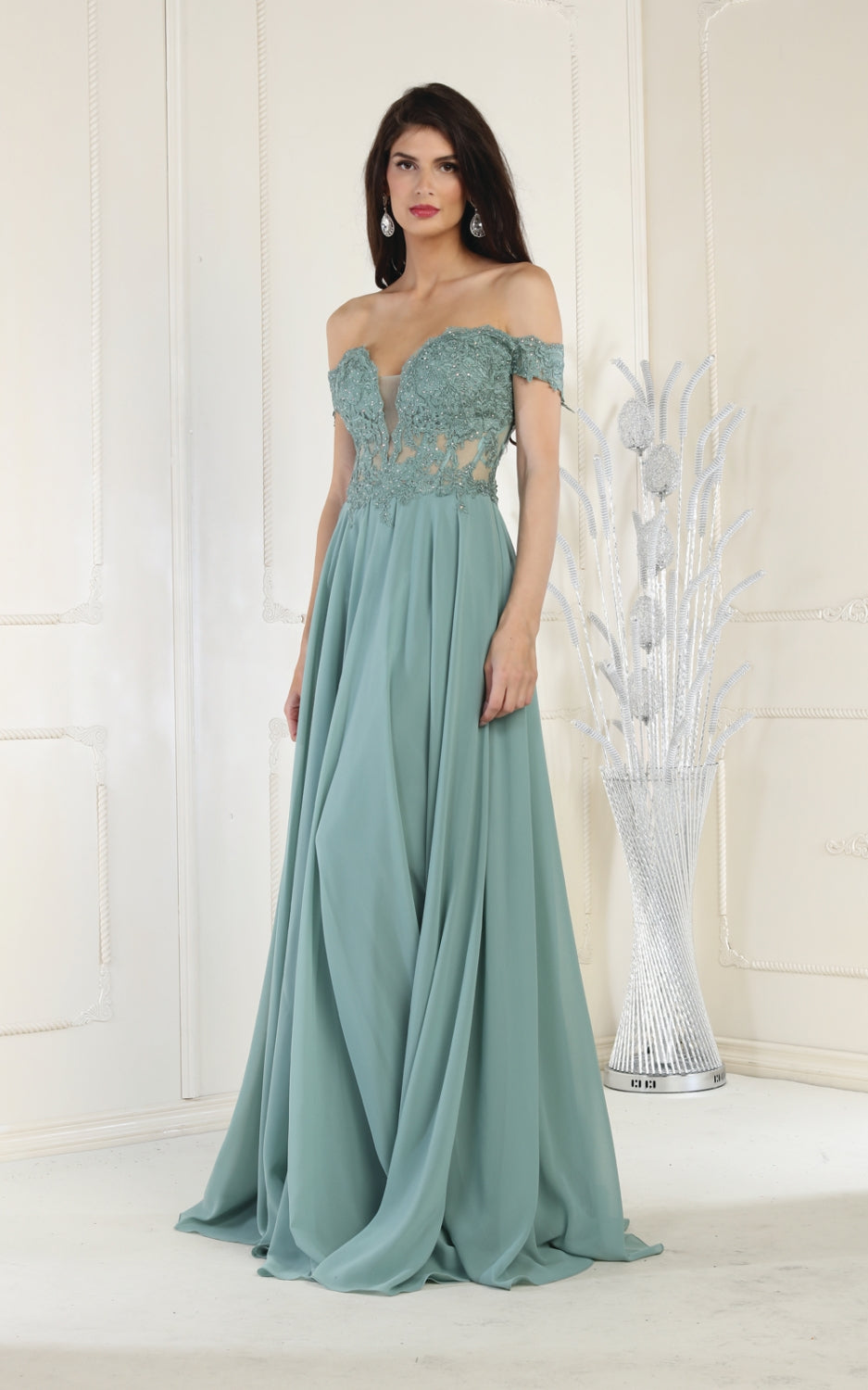 Vestido de Dama de Honor May Queen MQ1714 - SAGE