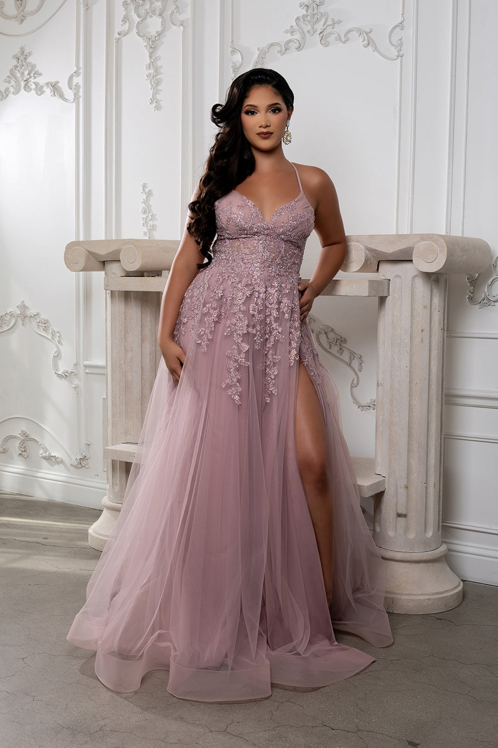 Vestido de Prom May Queen MQ2220 - DUSTY ROSE