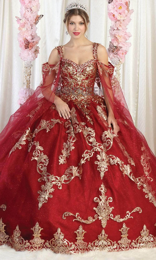 Vestido de XV Años Layla K LK210 - BURGUNDY