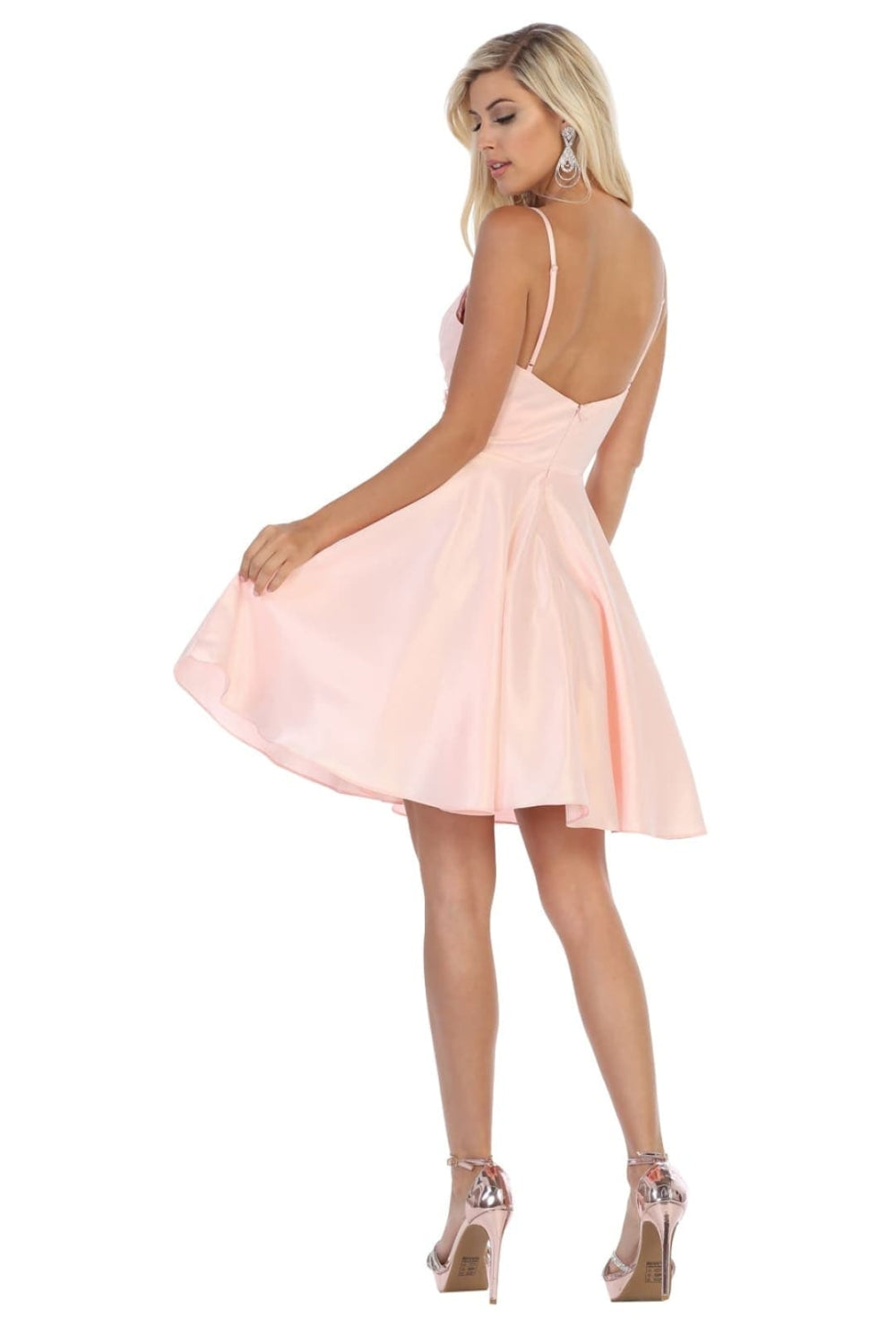 Vestido Corto de Cóctel May Queen MQ1654 - BLUSH