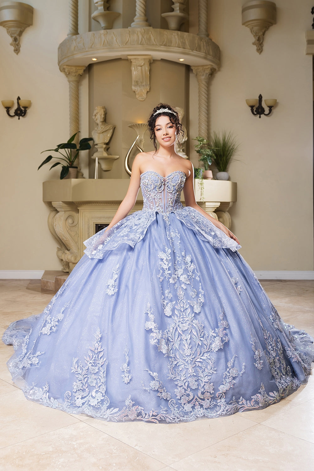 Vestido de XV Años Layla K LK268 - DUSTY BLUE