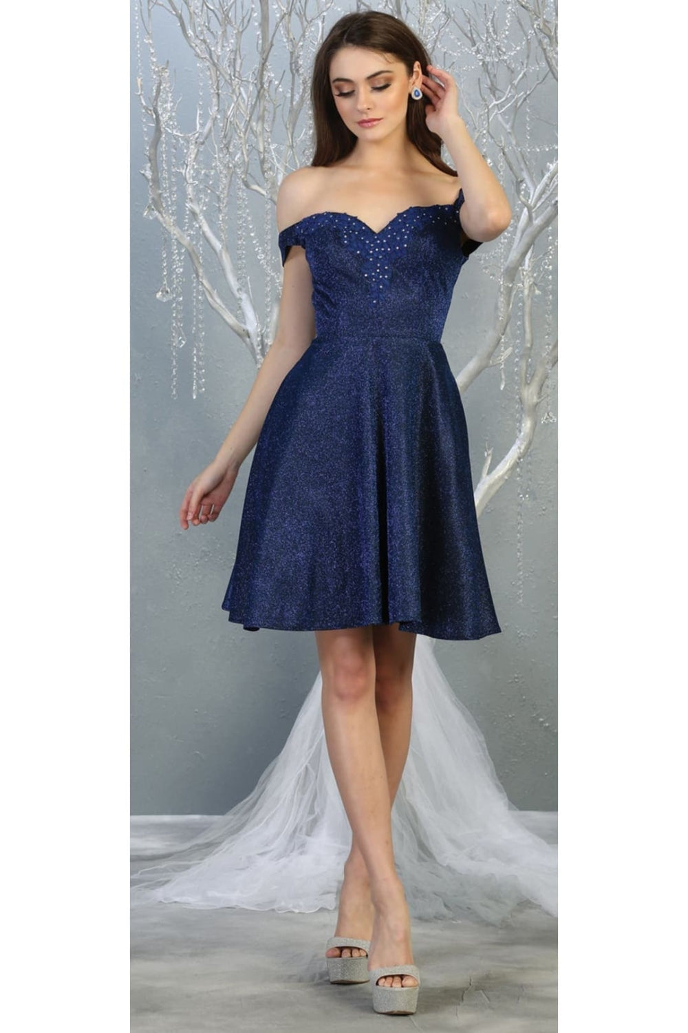 Vestido Corto de Cóctel May Queen MQ1788 - ROYAL BLUE