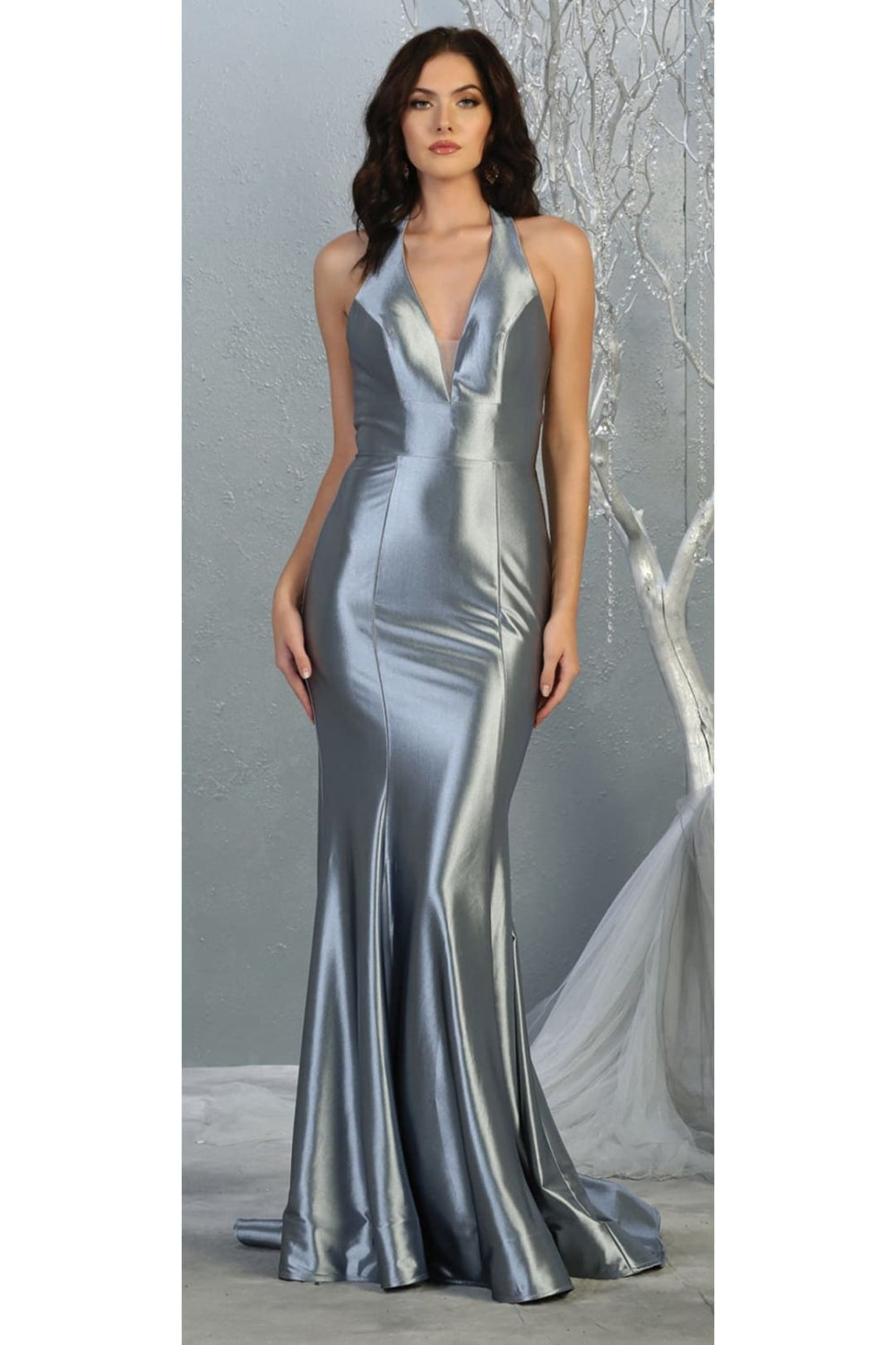Vestido de Noche May Queen MQ1740 - DUSTY BLUE