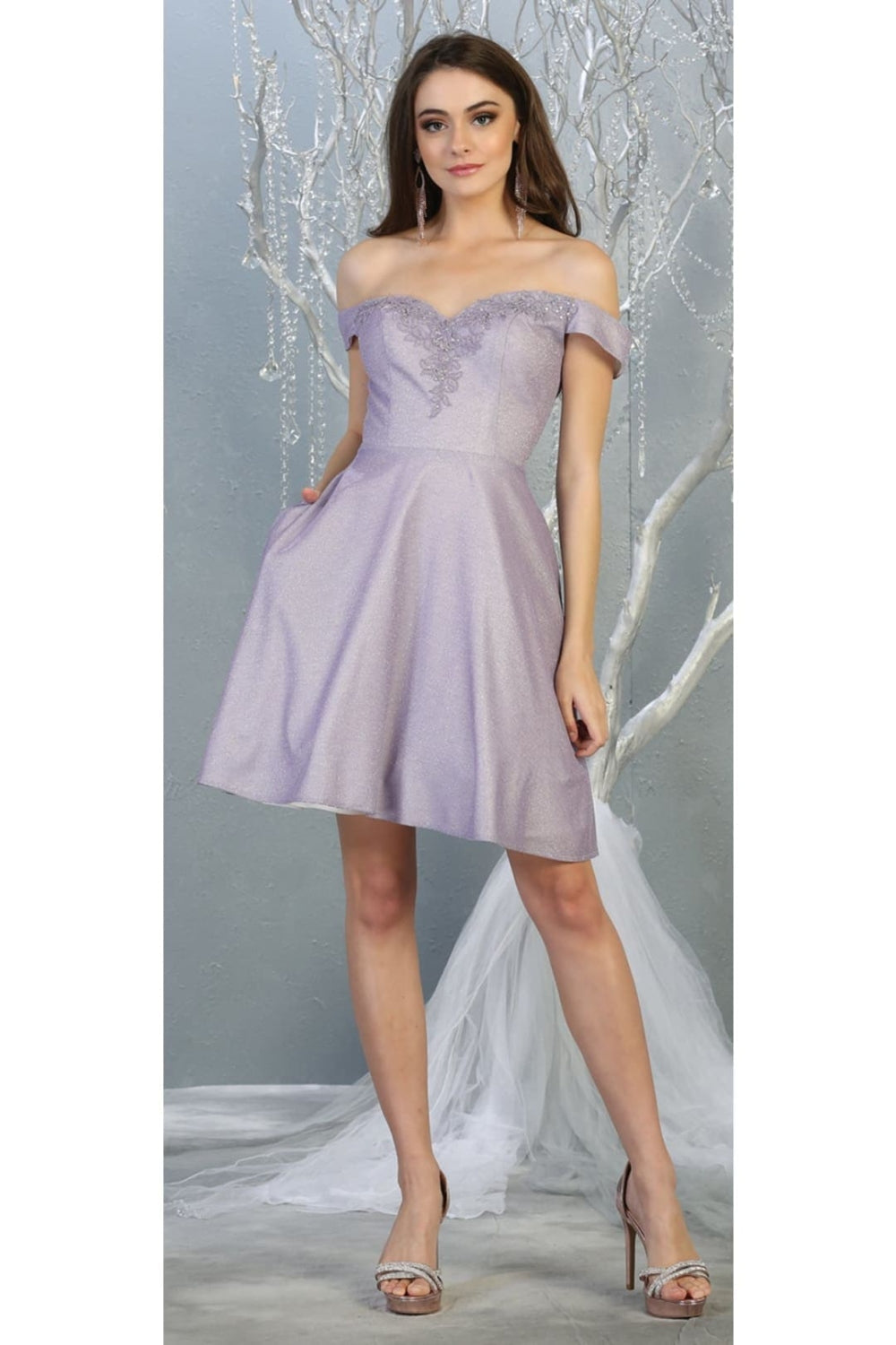Vestido Corto de Cóctel May Queen MQ1788 - LILAC