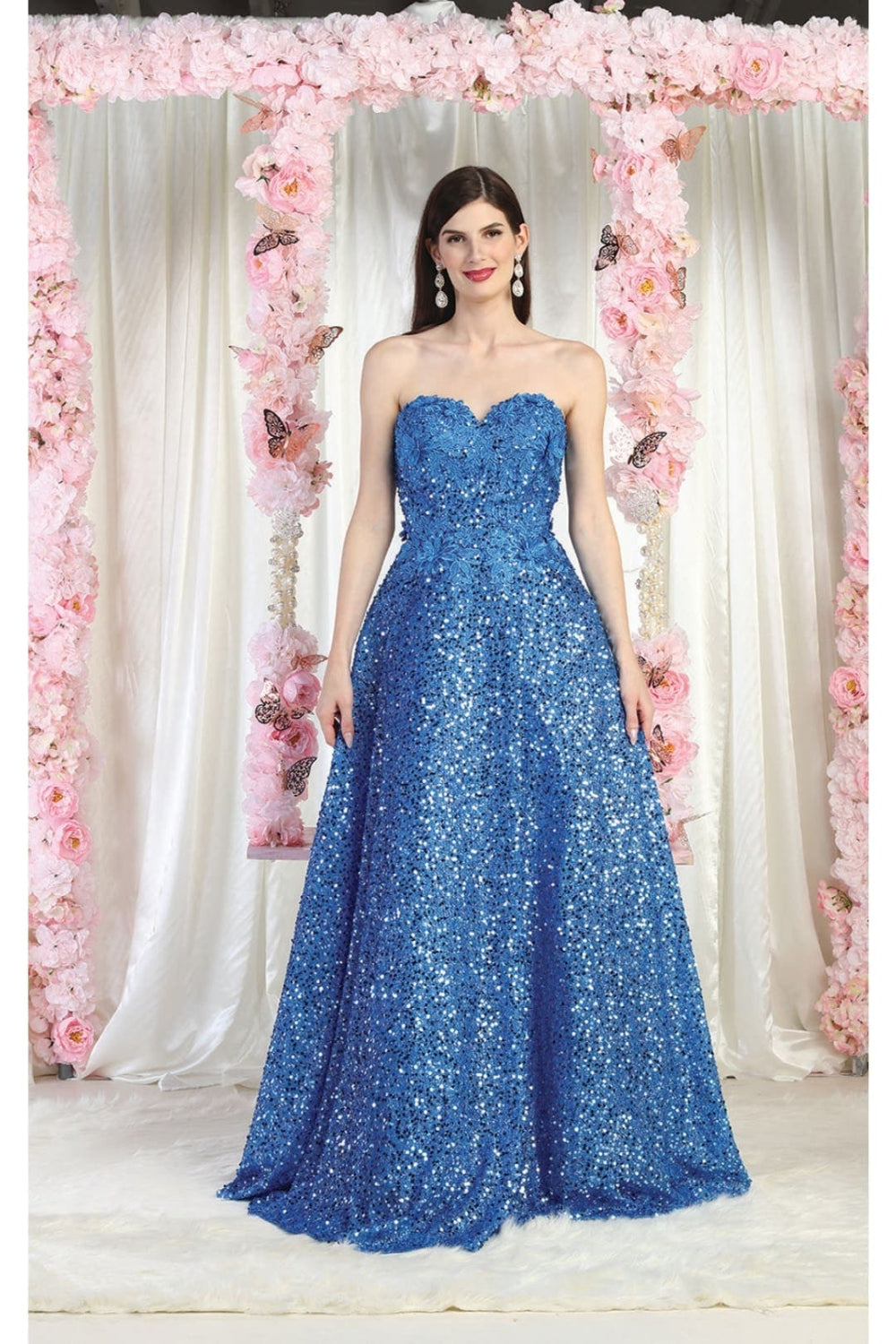 Vestido de Prom Royal Queen RQ8025 - PERRY BLUE