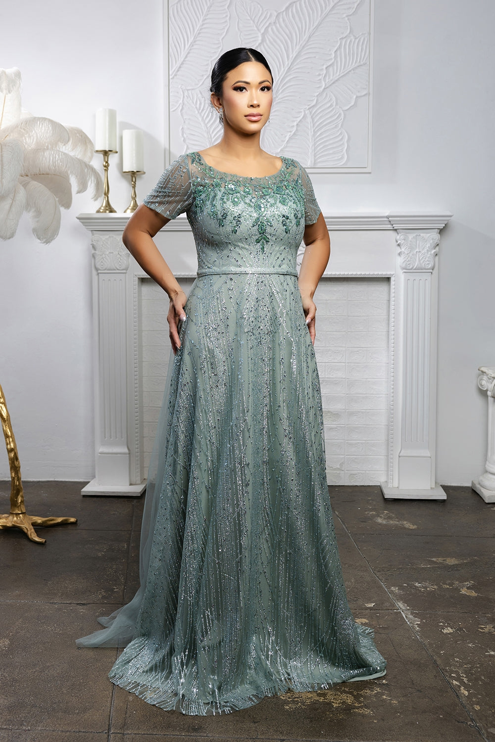 Vestido para Mamá de la Novia May Queen MQ2185 - SAGE