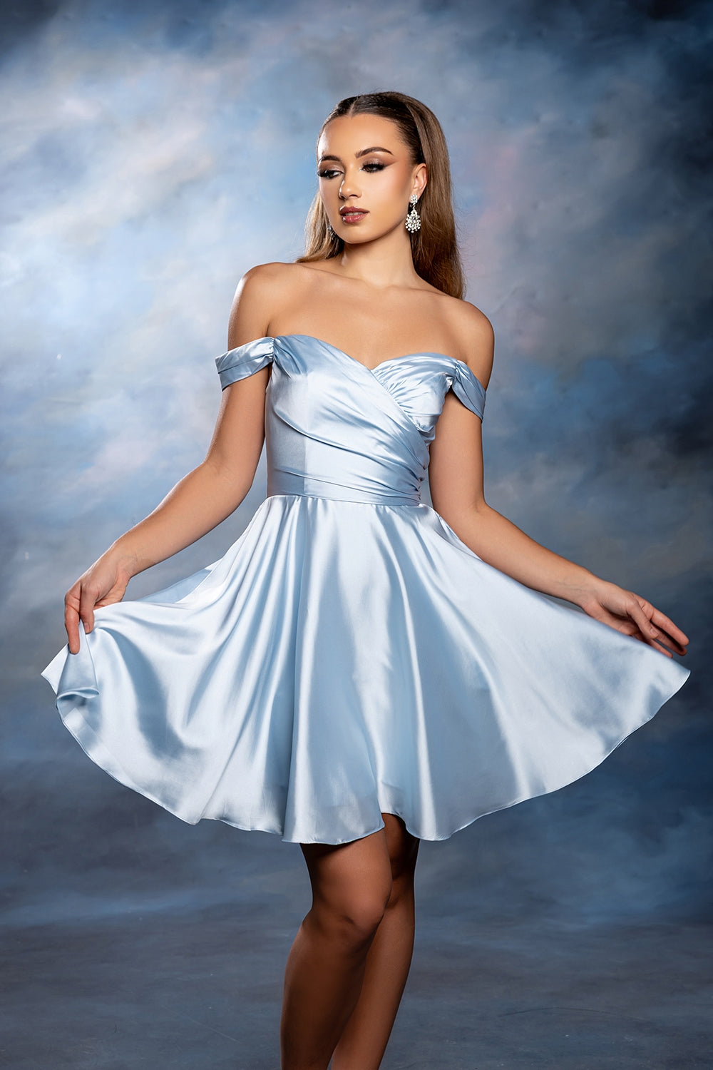 Vestido Corto de Cóctel May Queen MQ2245 - BABY BLUE