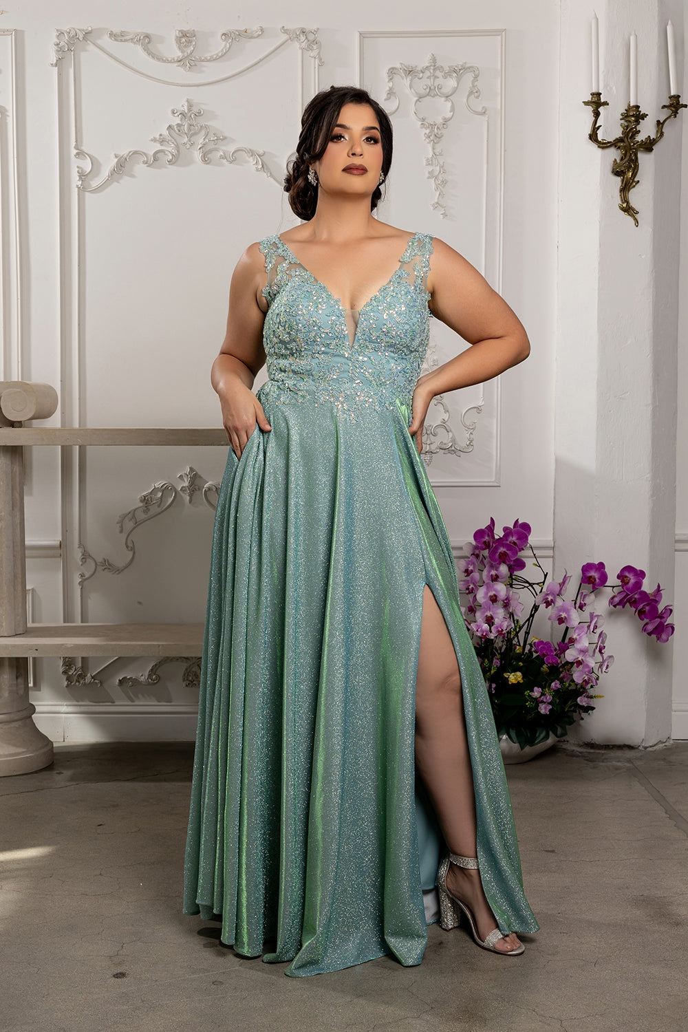 Vestido de Prom May Queen MQ2137 - SAGE