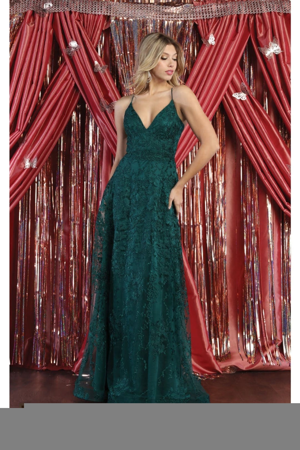 Vestido de Prom May Queen MQ1885 - HUNTER GREEN