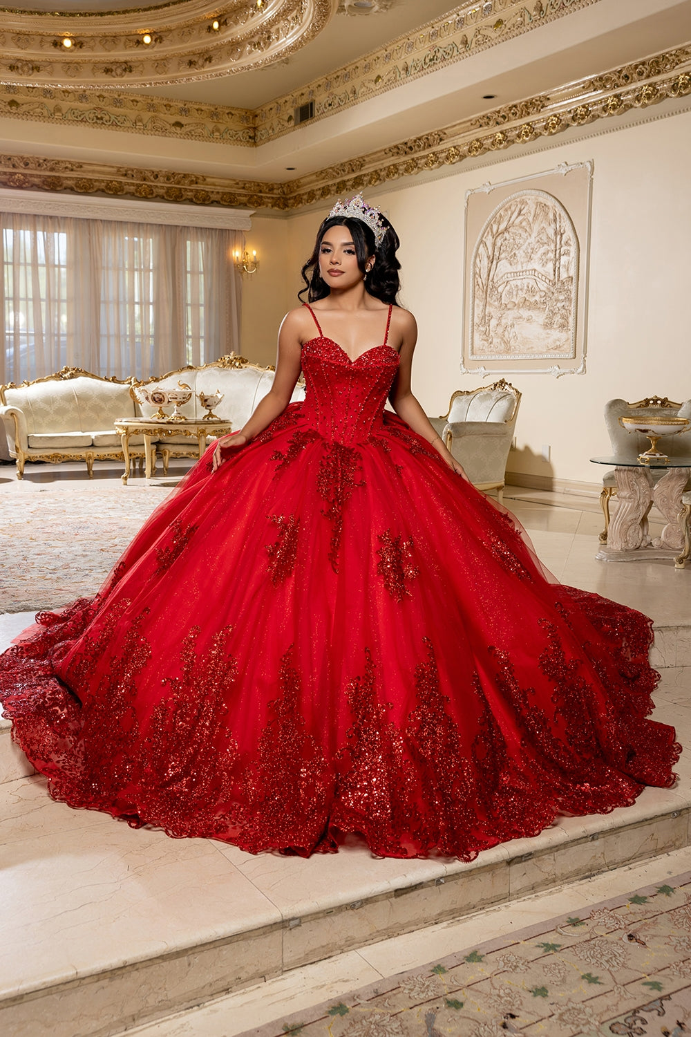 Vestido de XV Años Layla K LK287 - RED
