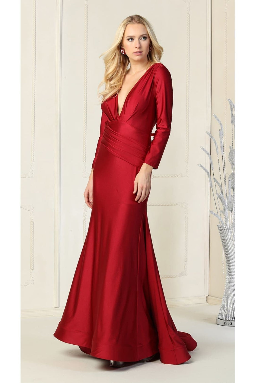 Vestido de Prom May Queen MQ1833 - BURGUNDY