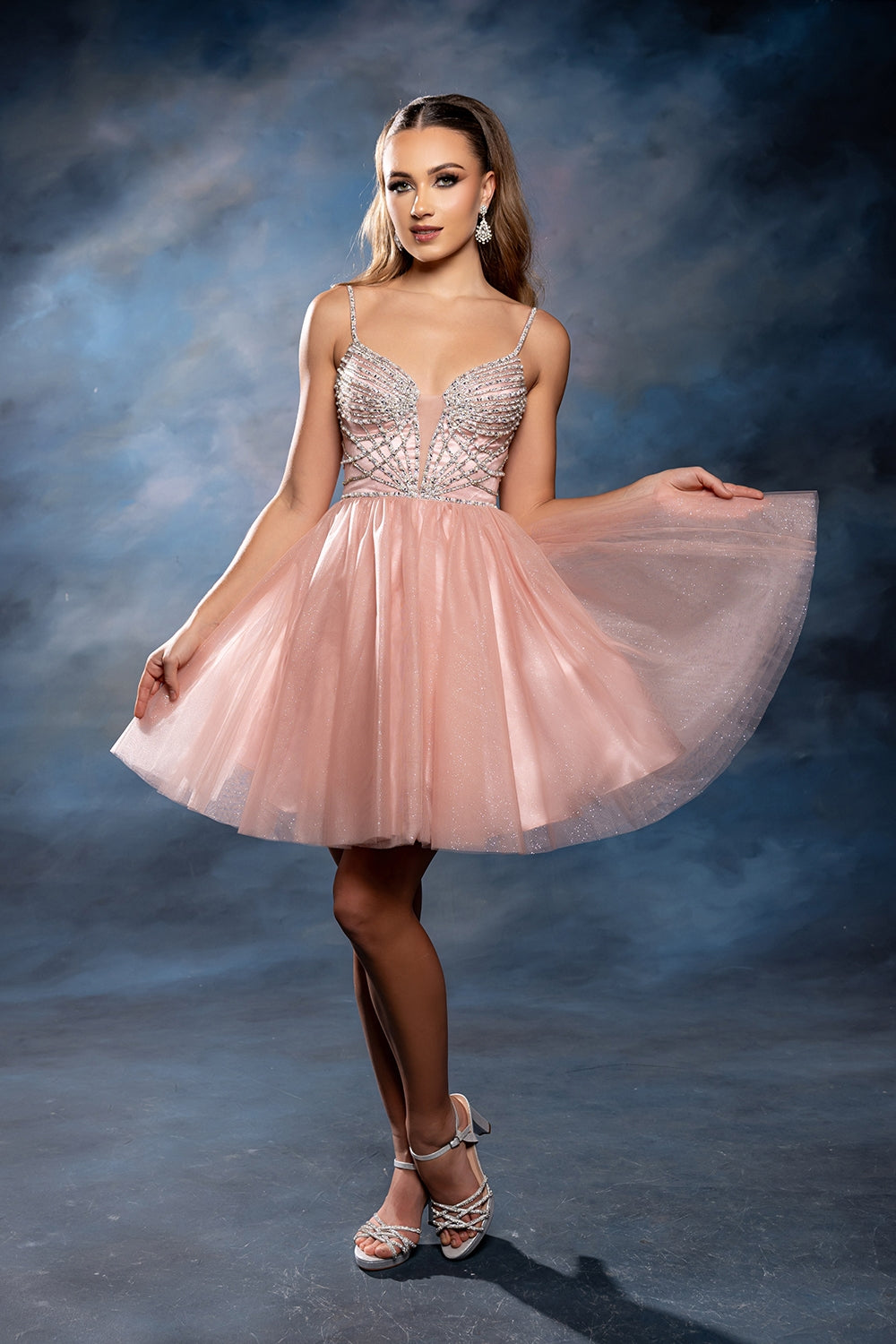 Vestido Corto de Cóctel May Queen MQ2243 - ROSE GOLD