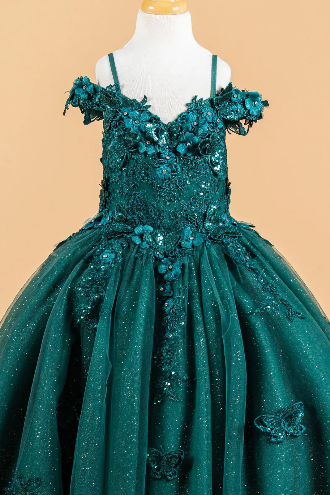 Vestido de Niña Elizabeth K GK117 - EMERALD GREEN