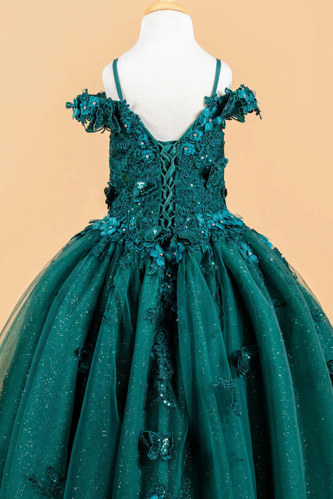 Vestido de Niña Elizabeth K GK117 - EMERALD GREEN