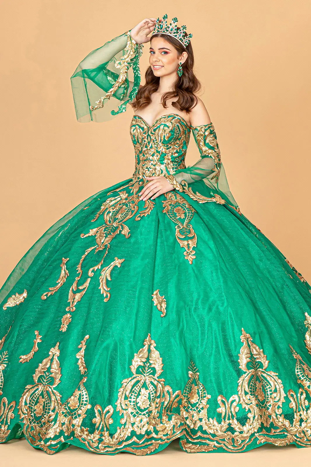 Vestido de XV Años Elizabeth K GL1914 - EMERALD GREEN