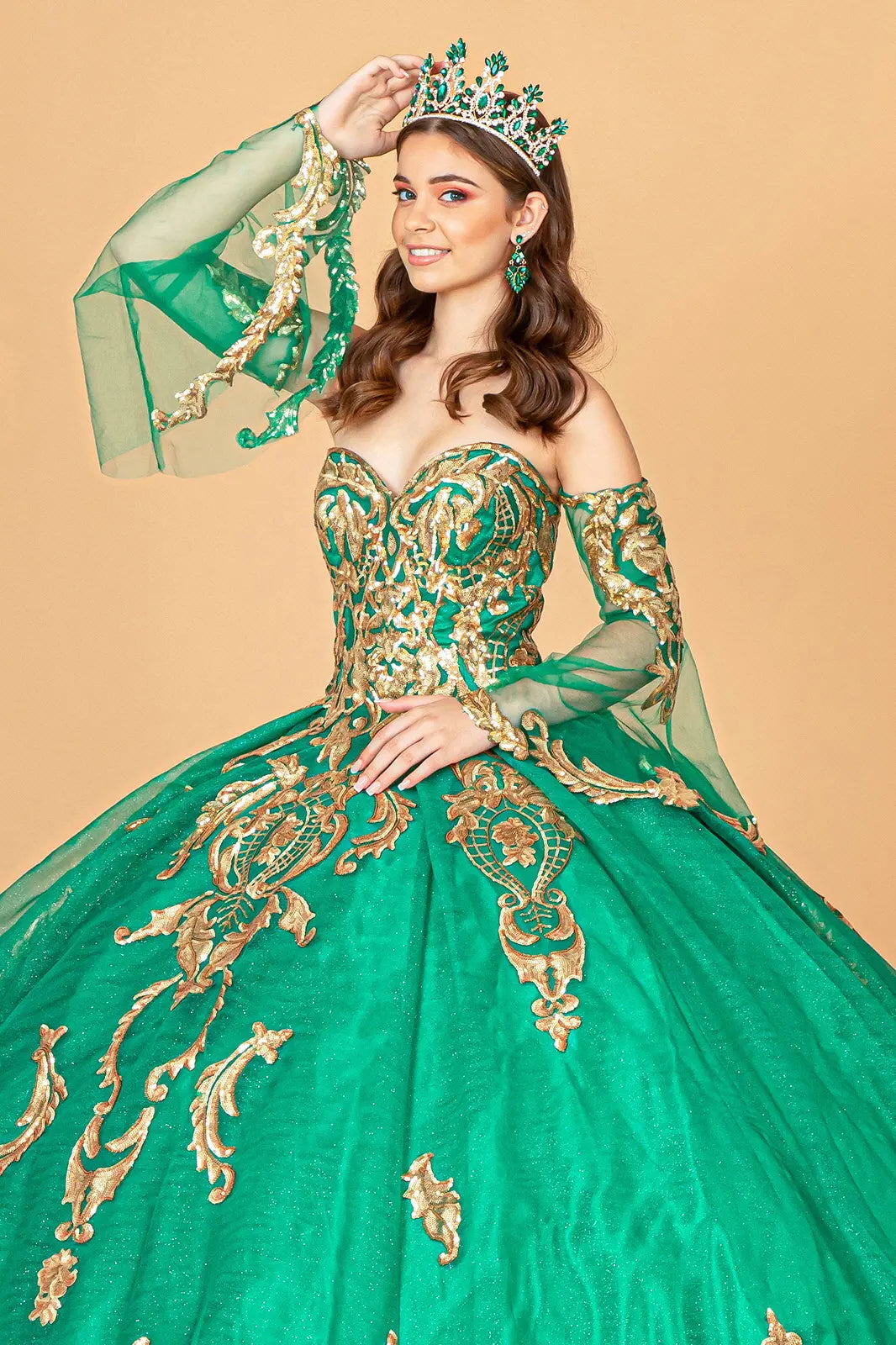 Vestido de XV Años Elizabeth K GL1914 - EMERALD GREEN