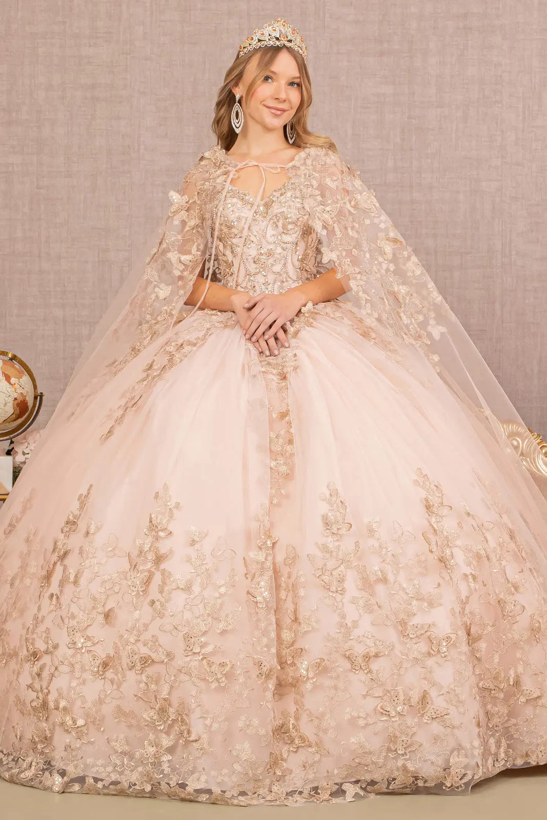 Vestido de XV Años Elizabeth K GL3104 - ROSE GOLD
