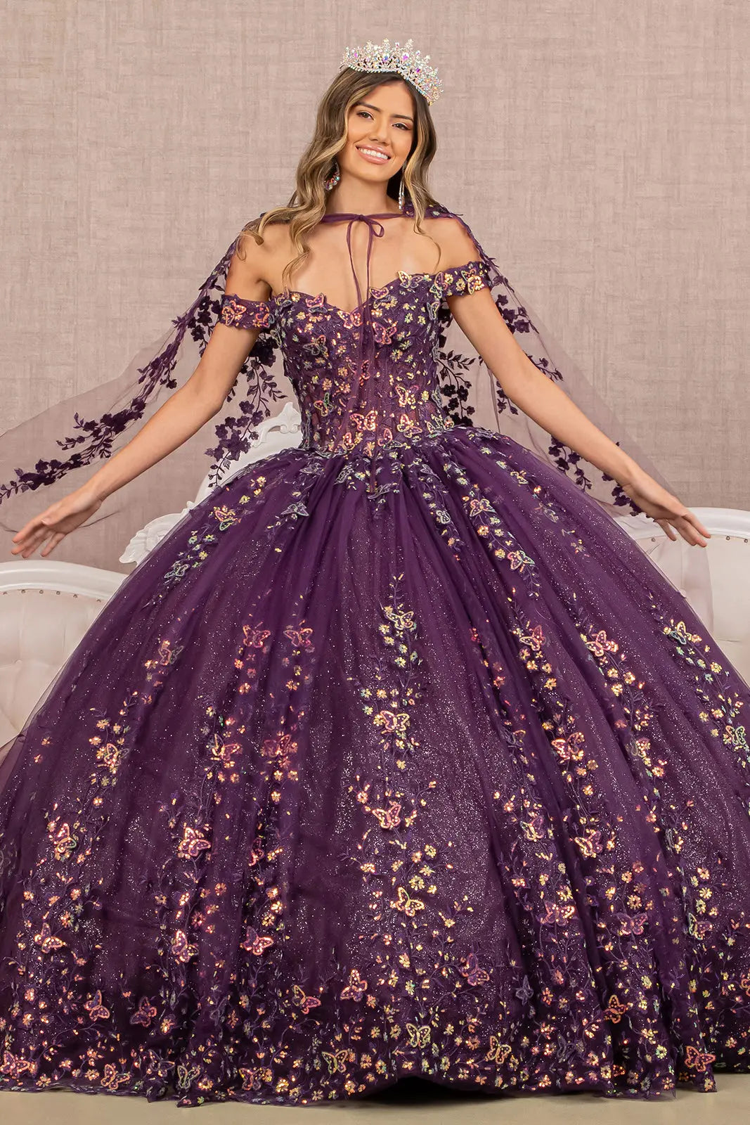 Vestido de XV Años Elizabeth K GL3171 - PURPLE