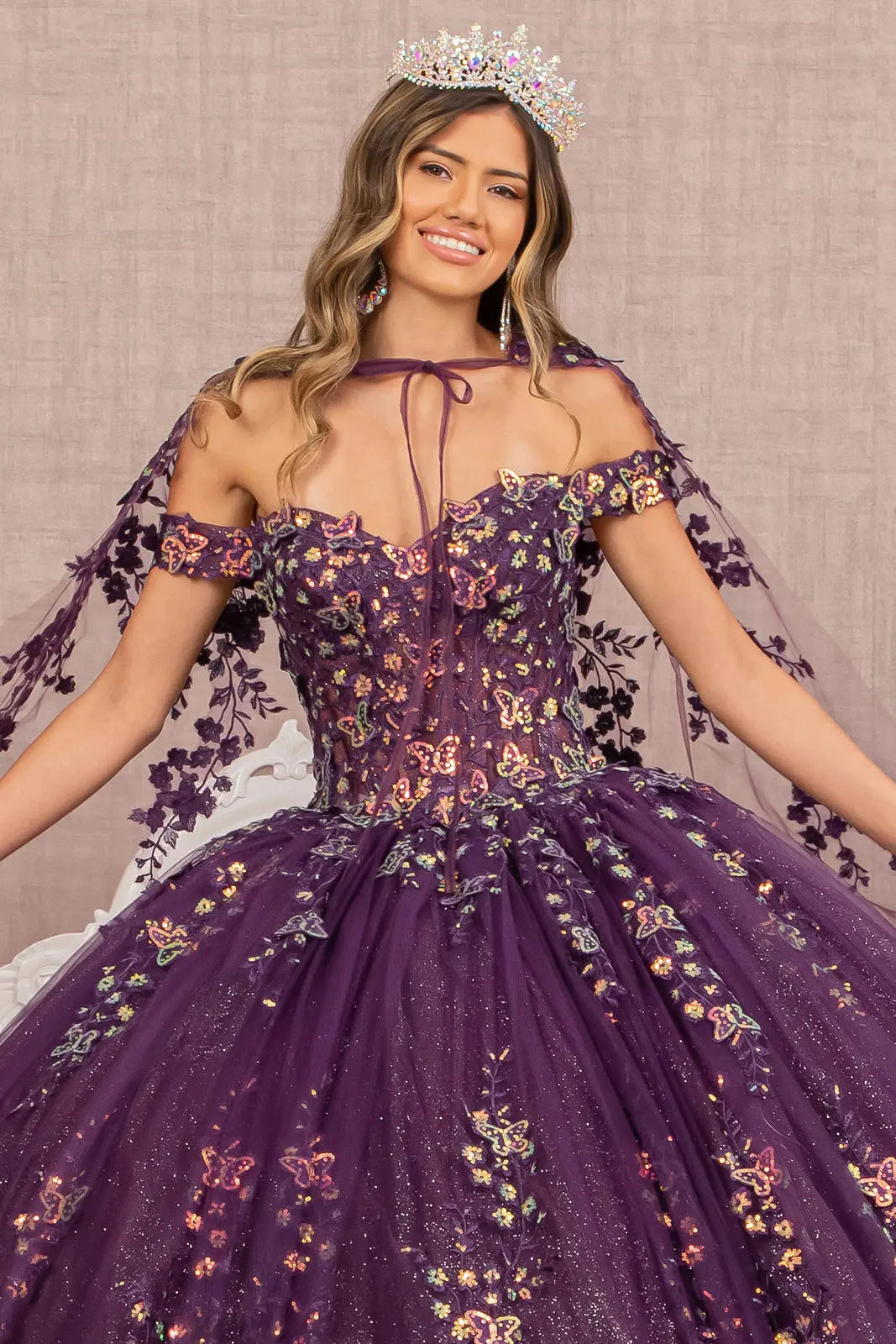 Vestido de XV Años Elizabeth K GL3171 - PURPLE