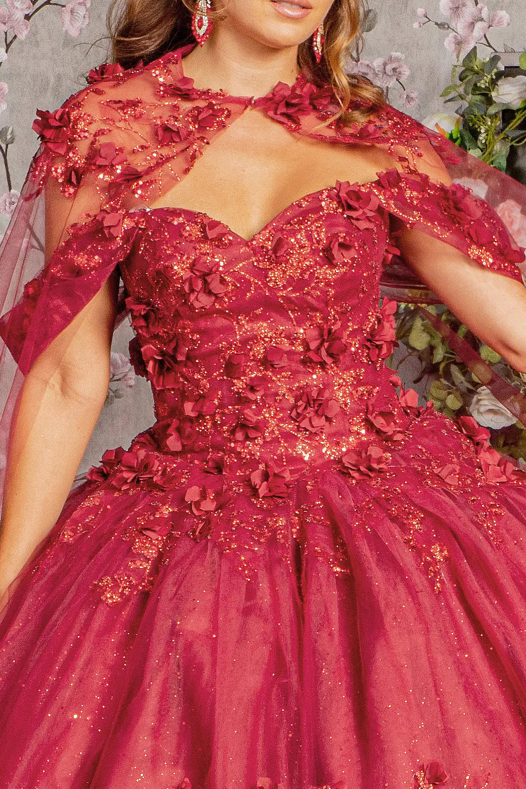 Vestido de XV Años Elizabeth K GL3179 - BURGUNDY