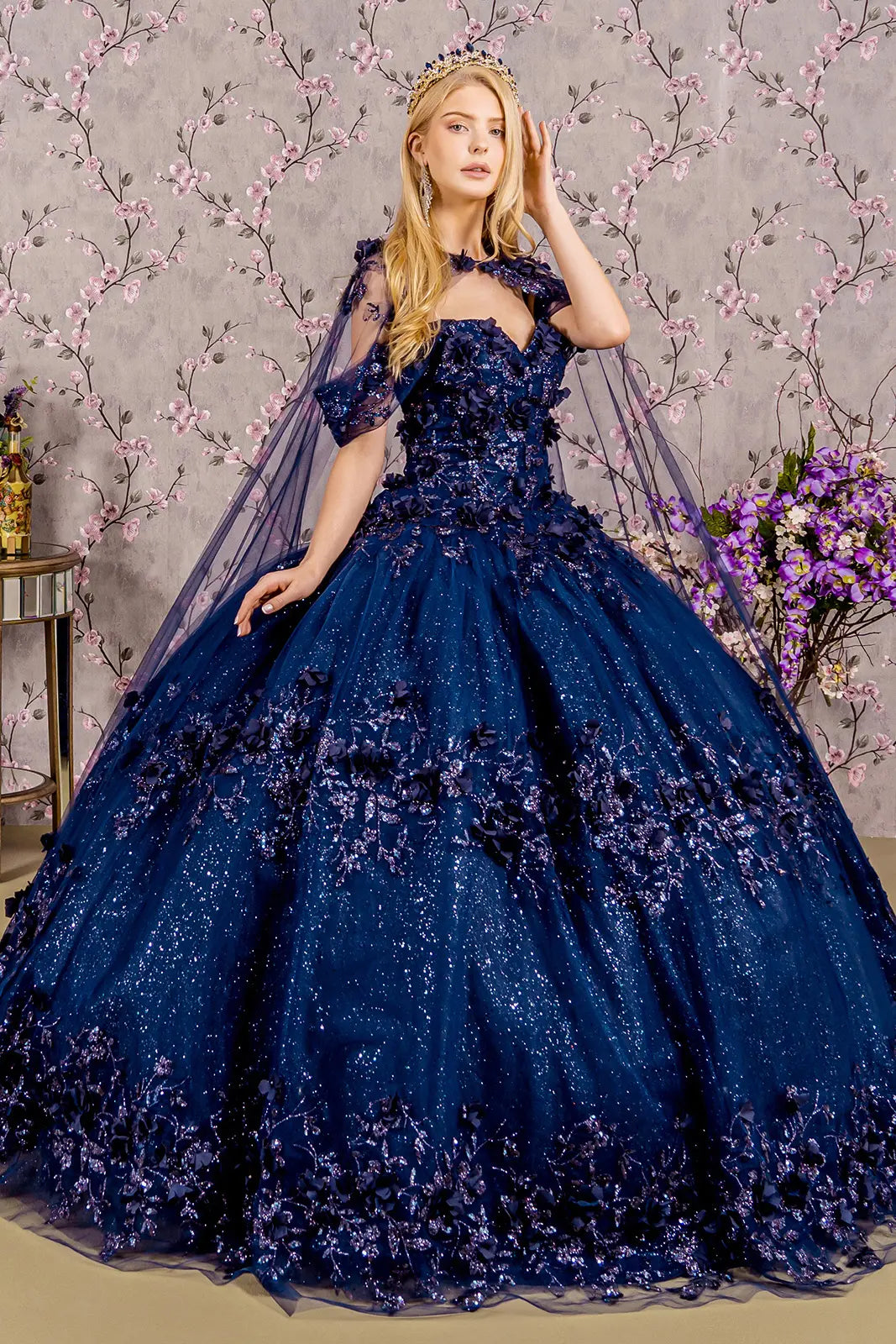 Vestido de XV Años Elizabeth K GL3179 - NAVY