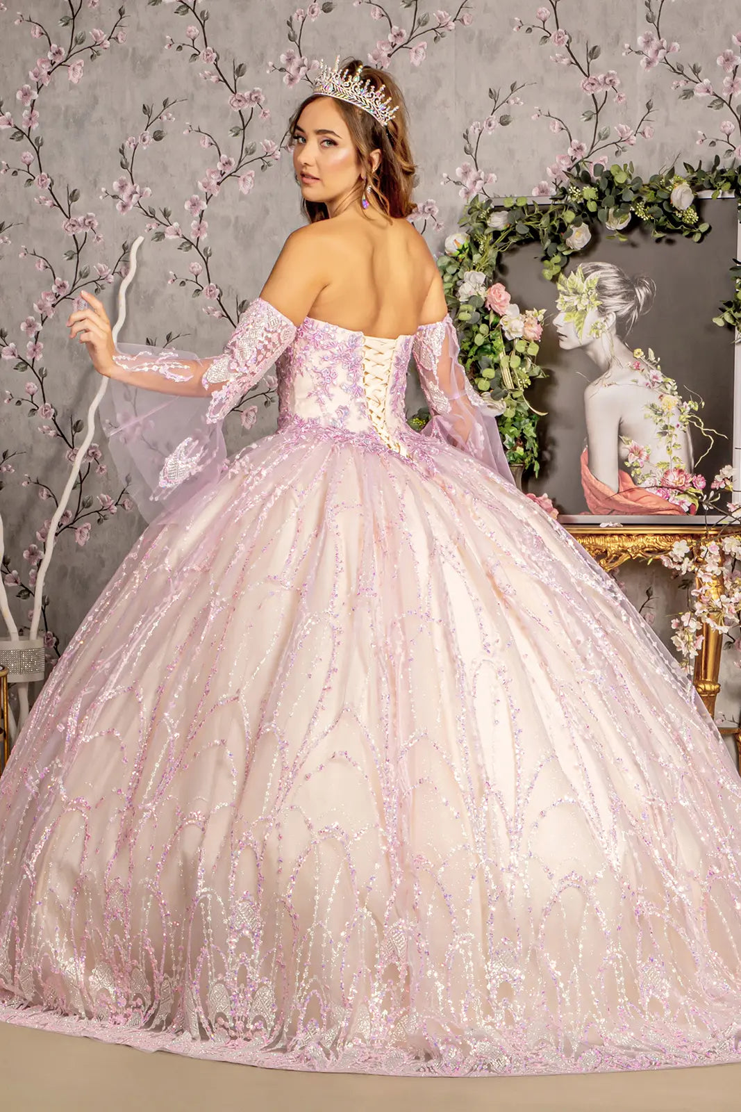 Vestido de XV Años GLS by Gloria GL3234 - LILAC/CHAMPAGNE