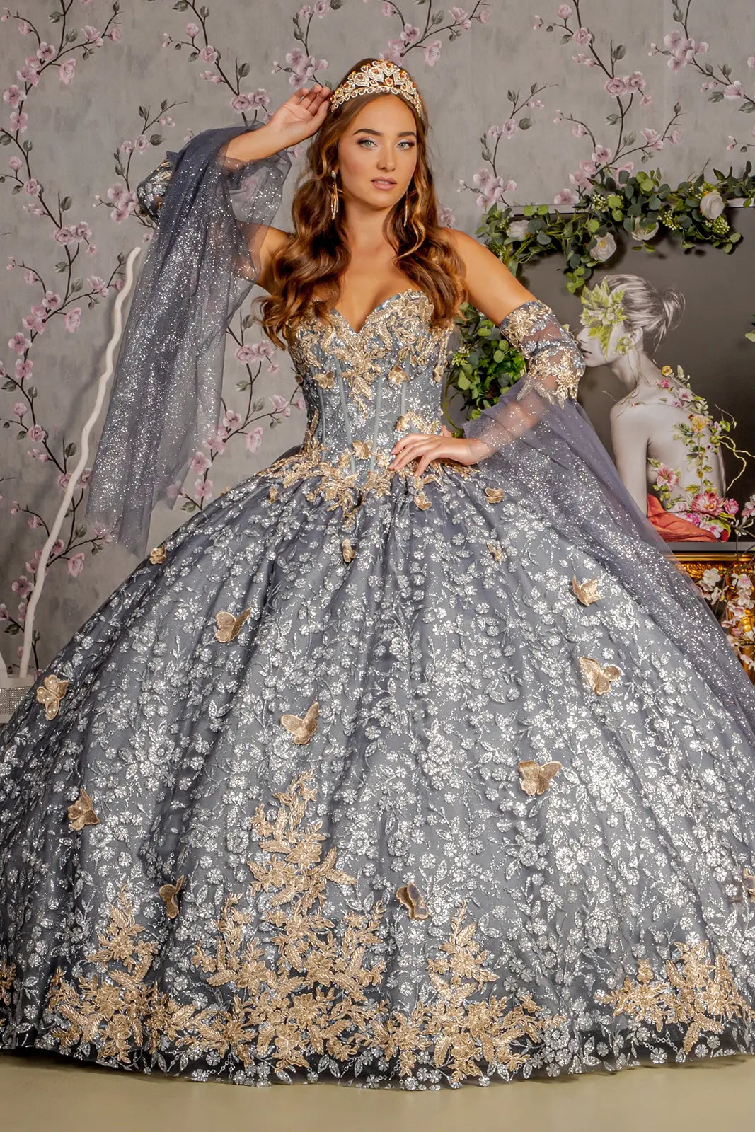 Vestido de XV Años GLS by Gloria GL3318 - GRAY