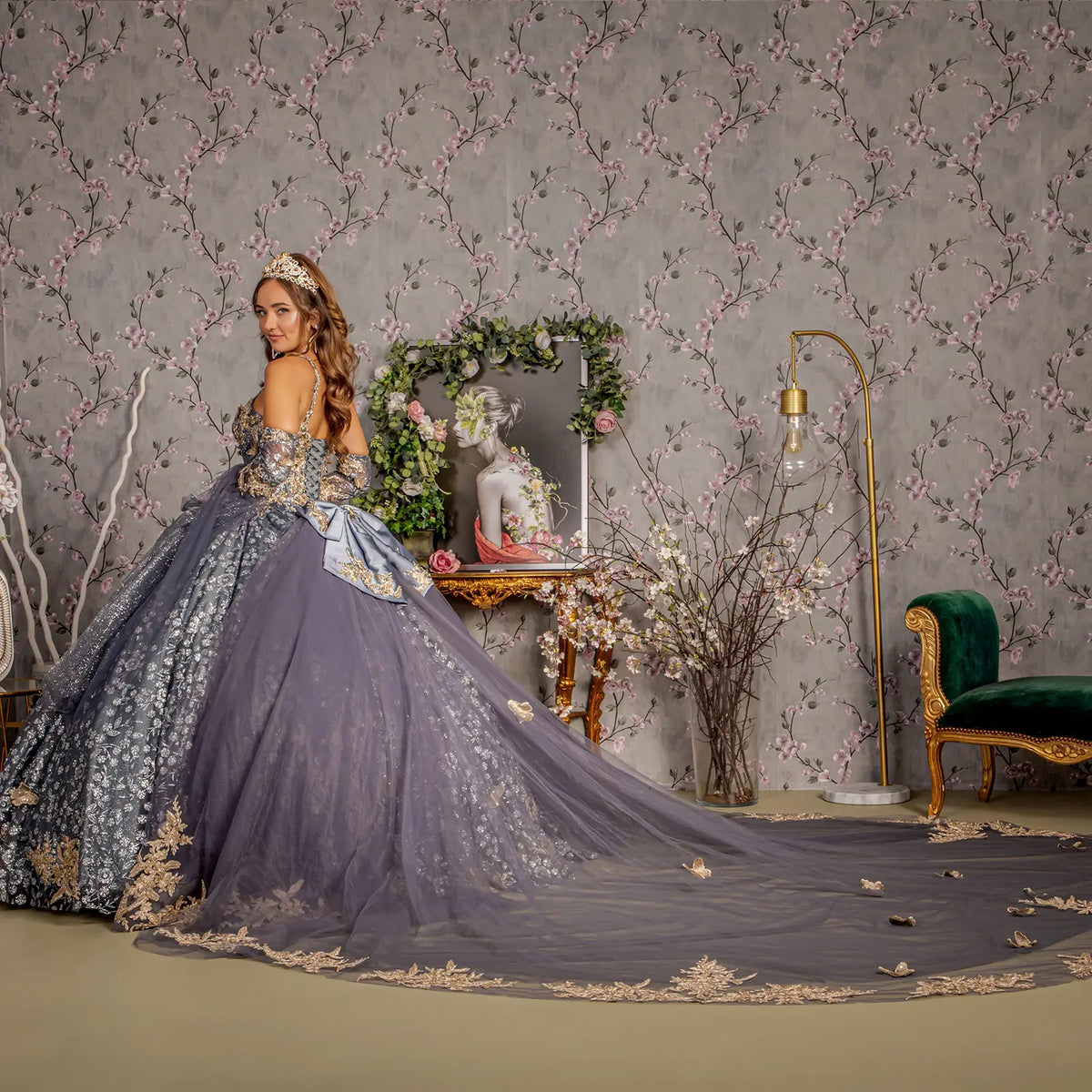 Vestido de XV Años GLS by Gloria GL3318 - GRAY