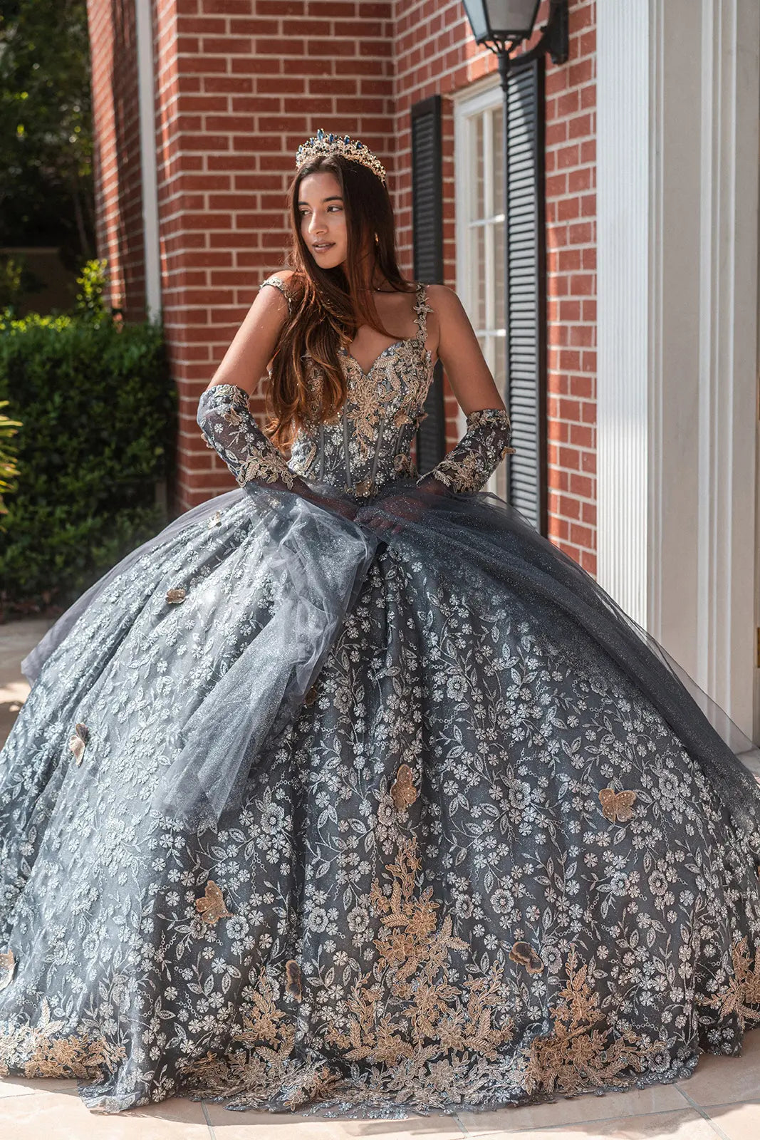 Vestido de XV Años GLS by Gloria GL3318 - GRAY