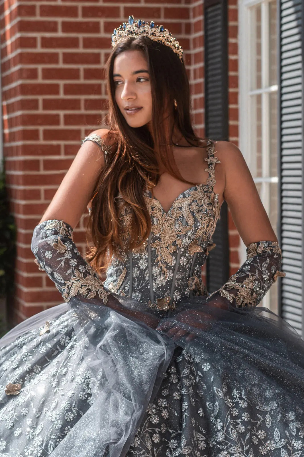 Vestido de XV Años GLS by Gloria GL3318 - GRAY