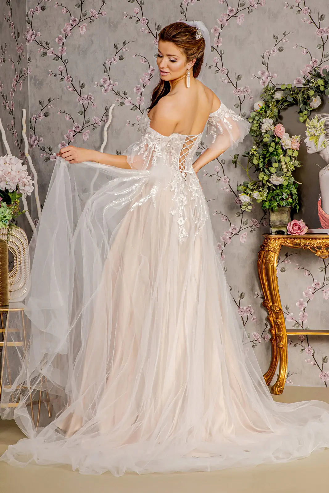 Vestido de Novia GLS by Gloria GL3427 - IVORY/CHAMPAGNE