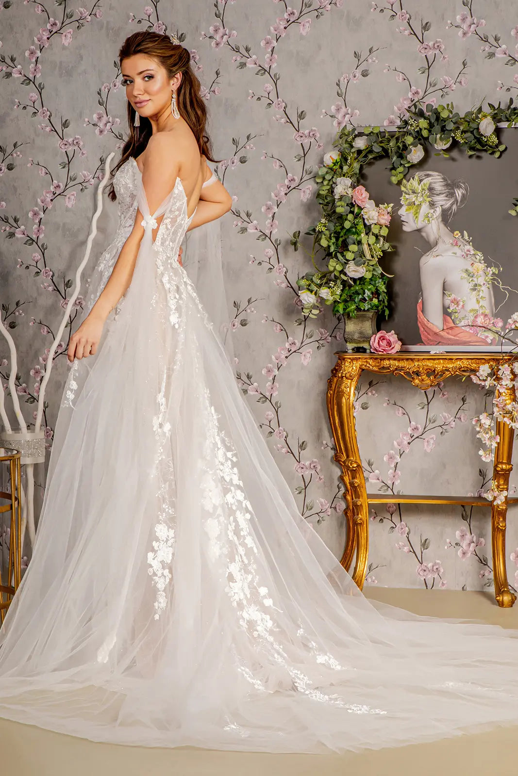 Vestido de Novia GLS by Gloria GL3428 - IVORY/CHAMPAGNE