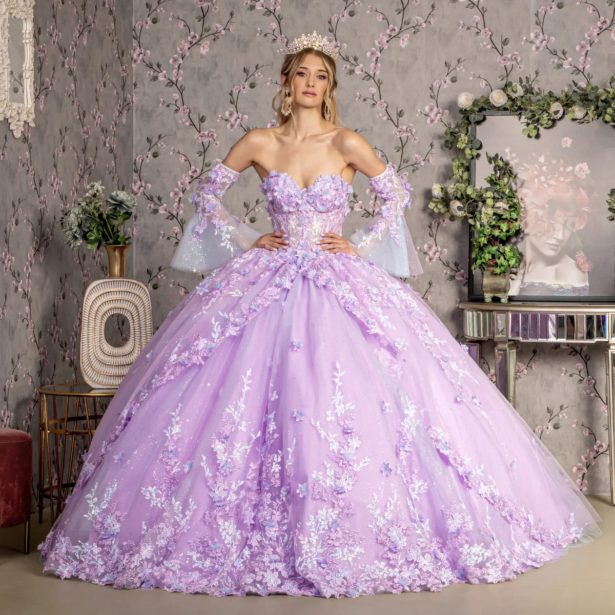 Vestido de XV Años GLS by Gloria GL3470 - LILAC