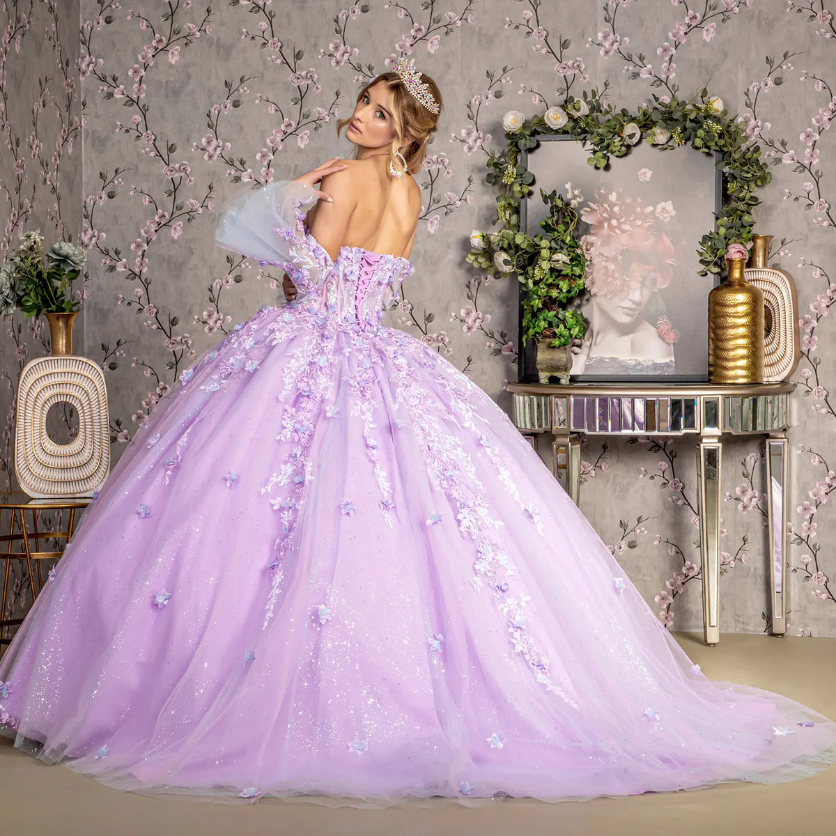 Vestido de XV Años GLS by Gloria GL3470 - LILAC
