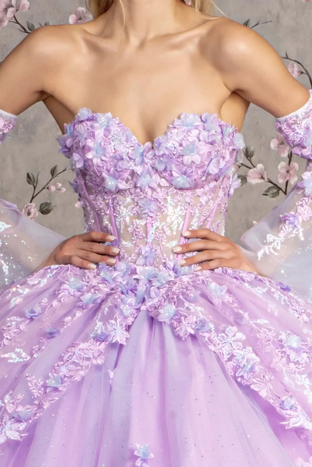 Vestido de XV Años GLS by Gloria GL3470 - LILAC