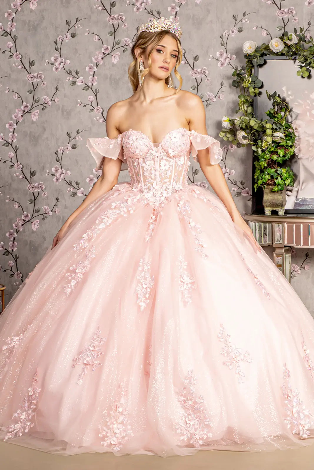 Vestido de XV Años GLS by Gloria GL3475 - BLUSH