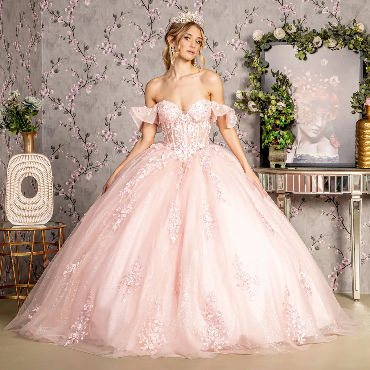 Vestido de XV Años GLS by Gloria GL3475 - BLUSH