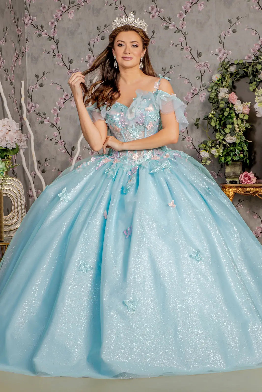 Vestido de XV Años GLS by Gloria GL3483 - BABY BLUE