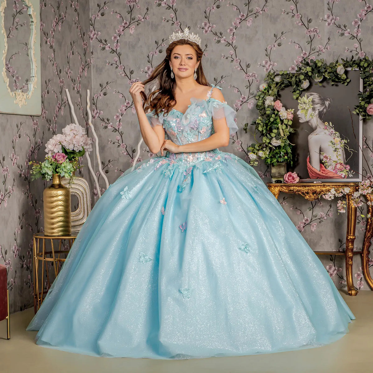 Vestido de XV Años GLS by Gloria GL3483 - BABY BLUE