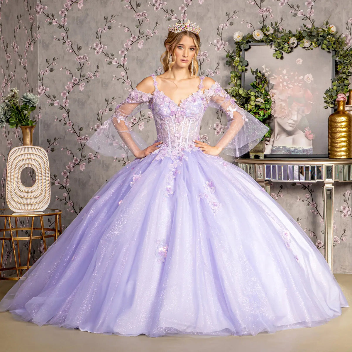 Vestido de XV Años GLS by Gloria GL3484 - LILAC