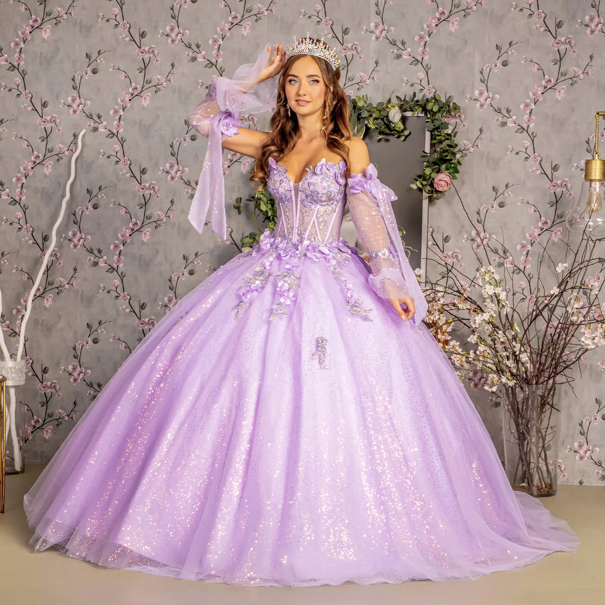 Vestido de XV Años GLS by Gloria GL3486 - LILAC