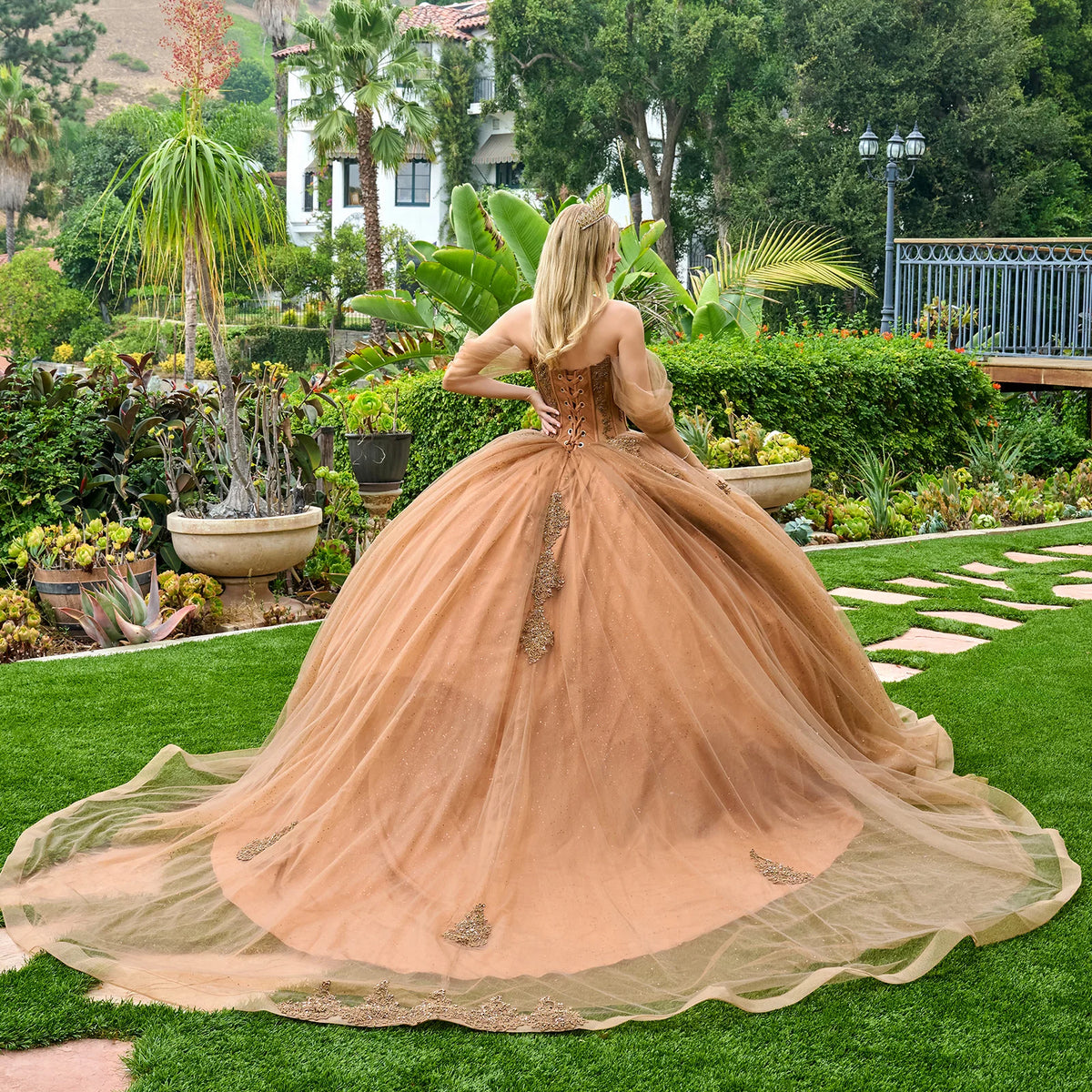 Vestido de XV Años GLS by Gloria GL3502 - BROWN