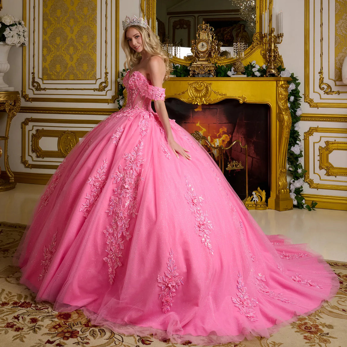 Vestido de XV Años Elizabeth K GL3635 - HOT PINK