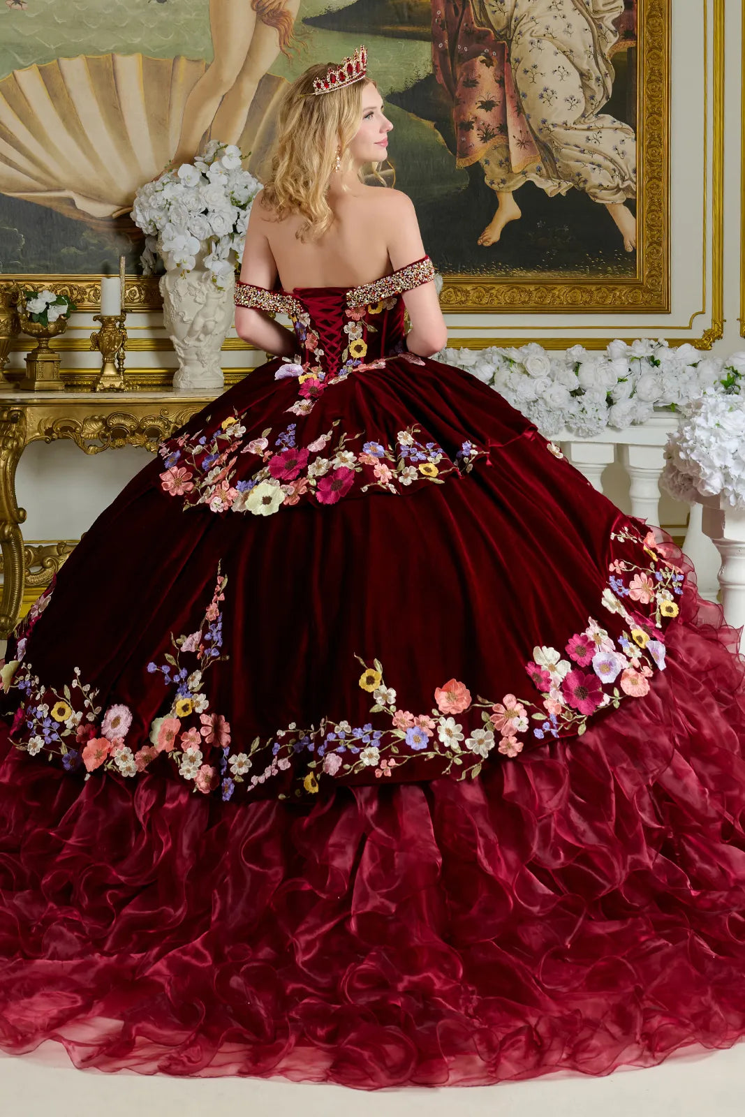 Vestido de XV Años Elizabeth K GL3638 - BURGUNDY