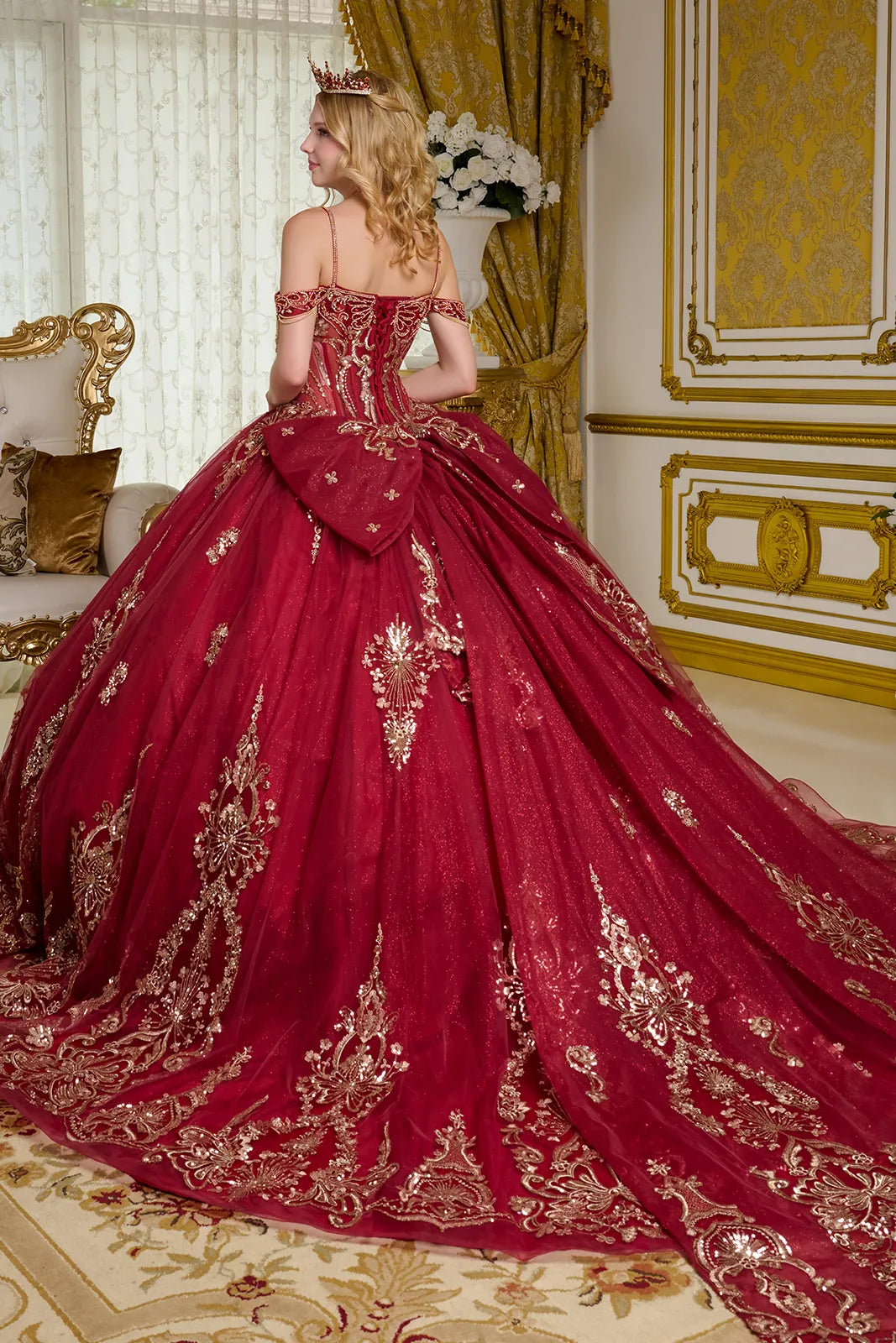 Vestido de XV Años Elizabeth K GL3639 - BURGUNDY