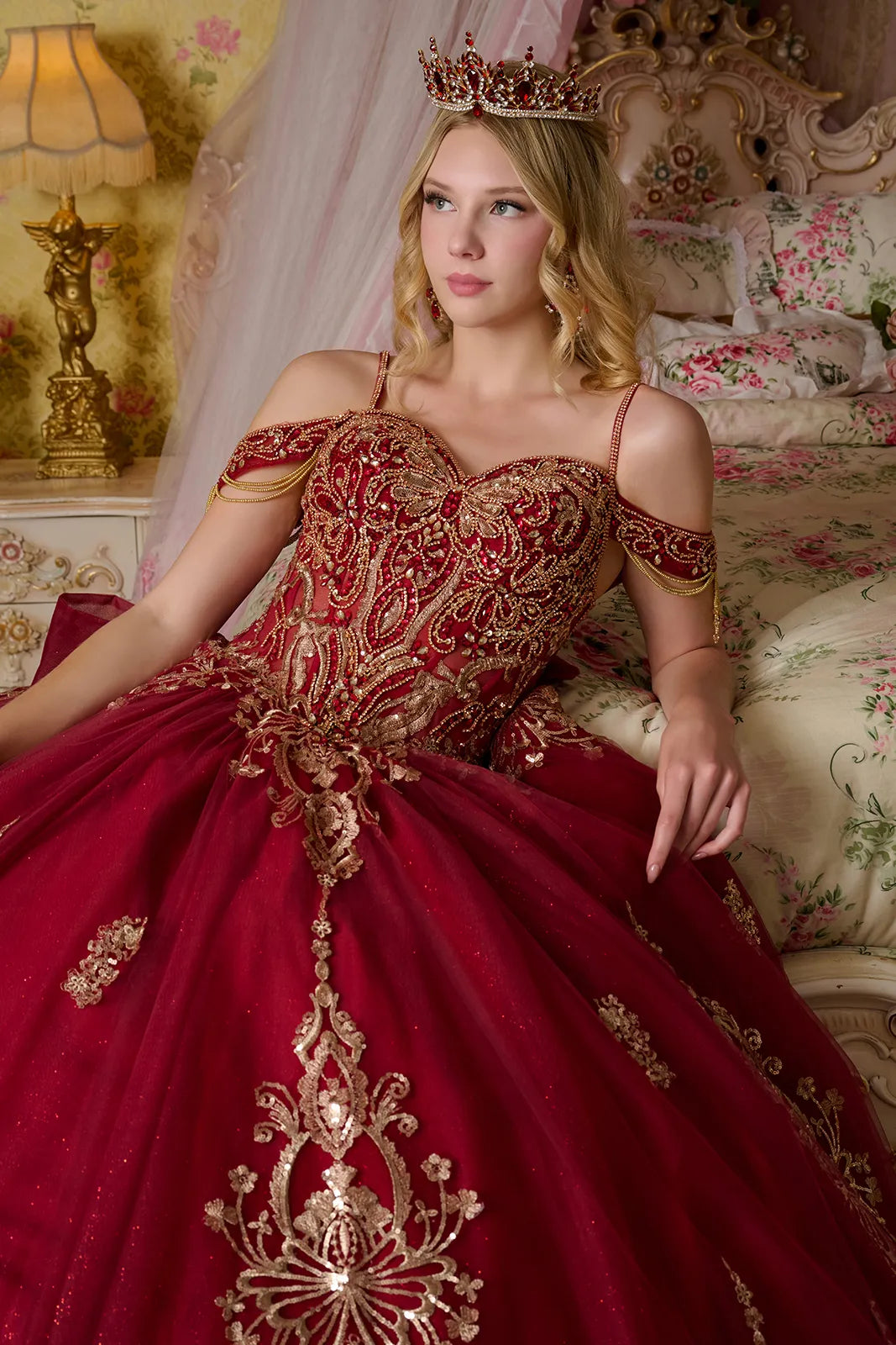 Vestido de XV Años Elizabeth K GL3639 - BURGUNDY