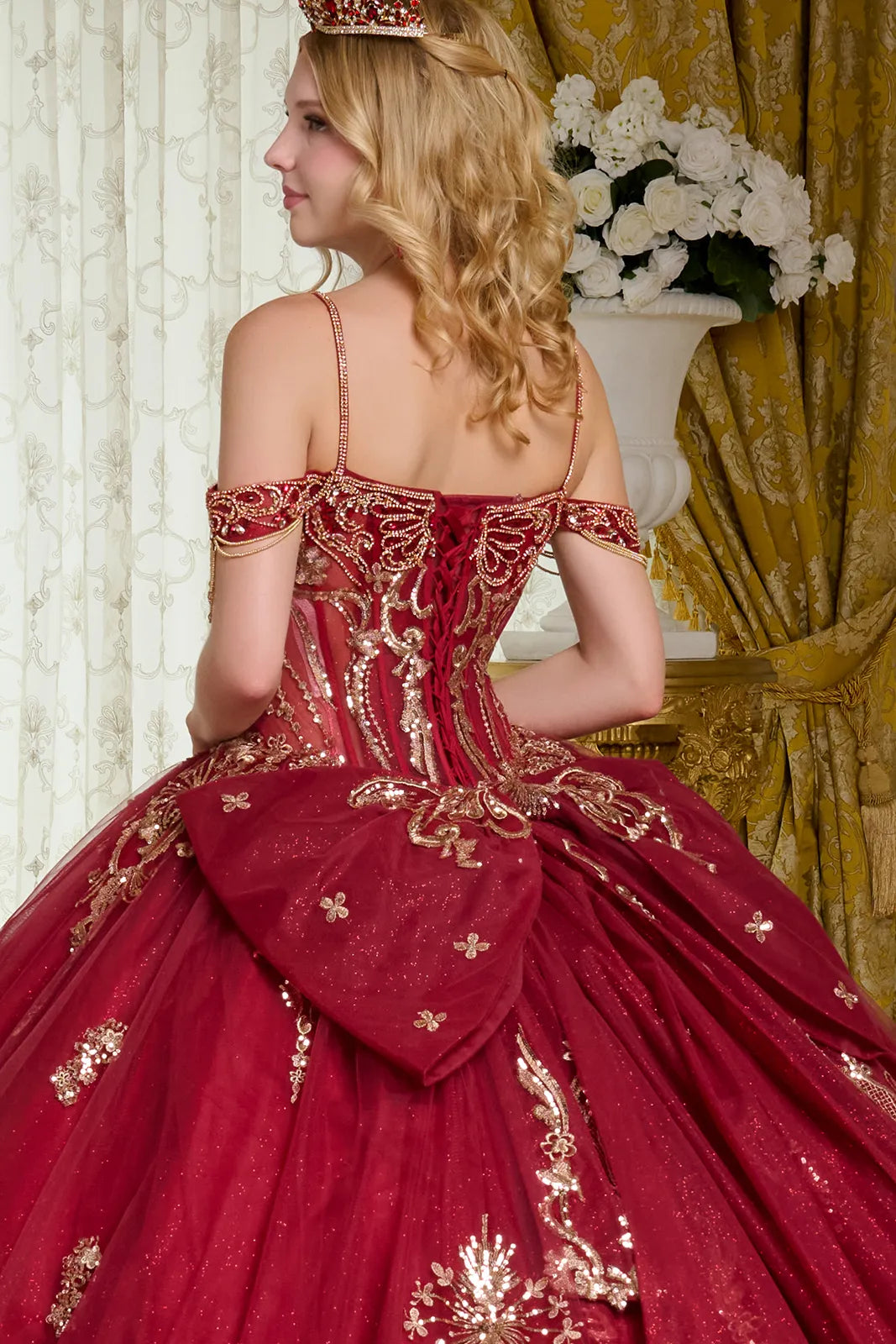 Vestido de XV Años Elizabeth K GL3639 - BURGUNDY